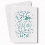 Handmade - Greeting Card - Irish Trad Music Wedding Card – Night Turns Into Session | Ireland