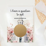Will You Be My Bridesmaid? Scratch Card – Church & Blush Floral - Greeting Card - Printarelle