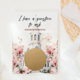 Will You Be My Flower Girl? Scratch Card – Church & Blush Floral - Greeting Card - Printarelle