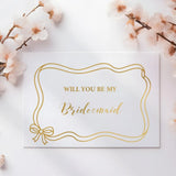 Will You Be My... Foil Question Card | Wedding Party Cards - foil question card, foil question, question card, flower