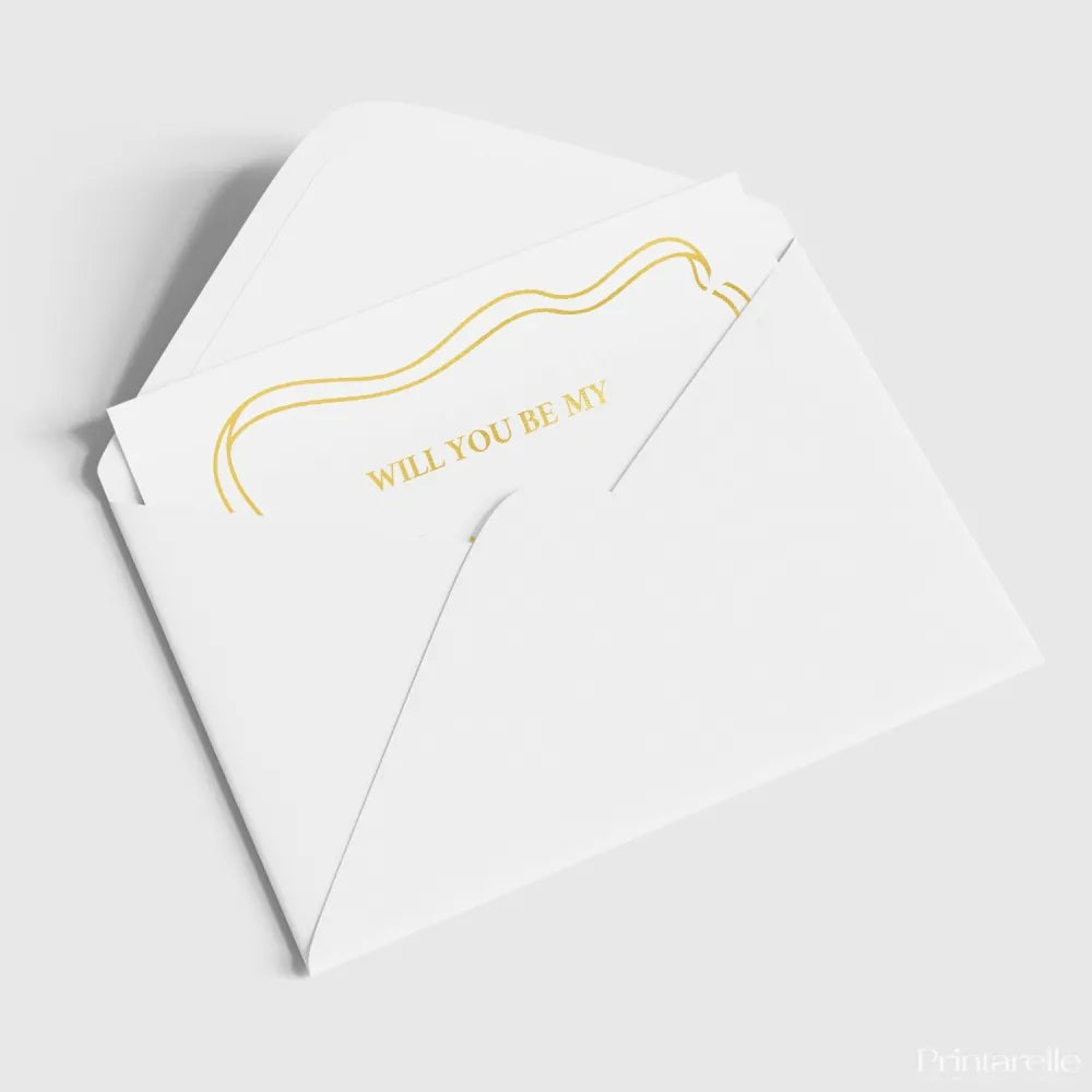 Will You Be My... Foil Question Card | Wedding Party Cards - foil question card, foil question, question card, flower