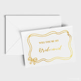 Will You Be My... Foil Question Card | Wedding Party Cards - foil question card, foil question, question card, flower