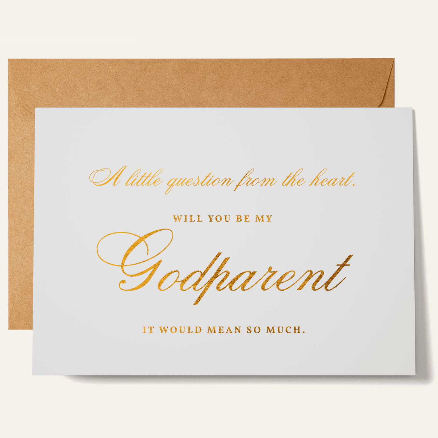 Godparent Proposal Card | Gold Foil Keepsake - Greeting Card - Printarelle