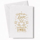 Handmade - Greeting Card - Claddagh Wedding Card – Love Worthy of the Symbol | Ireland