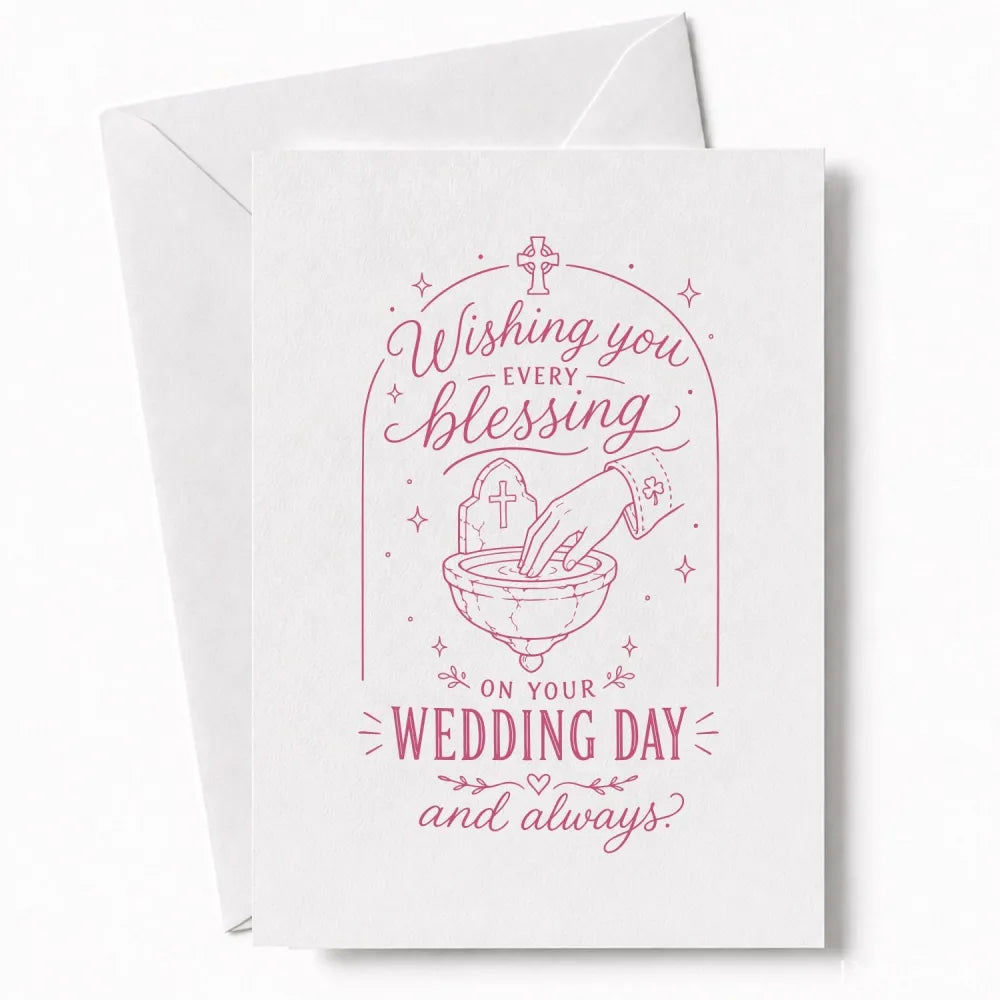 Handmade - Greeting Card - Religious Wedding Blessing Card – Celtic Cross | Ireland