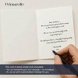A6 greeting card with wildflowers and kraft envelope