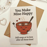 You Make Miso Happy Card | Funny Anniversary Card - Greeting Card