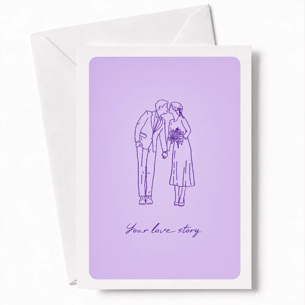 Your Love Story | Romantic Wedding Day Card - love story, wedding card, wedding day, romantic wedding, romantic wedding