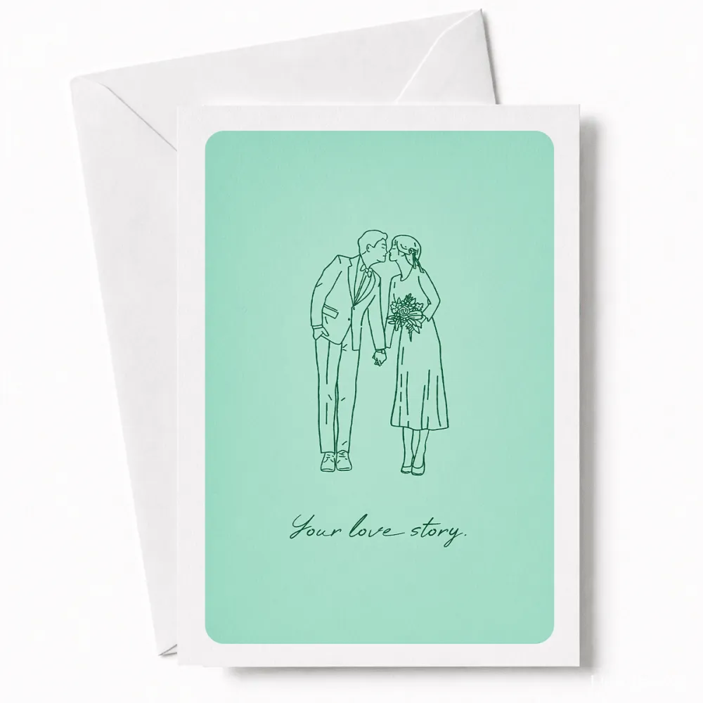 Your Love Story | Romantic Wedding Day Card - love story, wedding card, wedding day, romantic wedding, romantic wedding