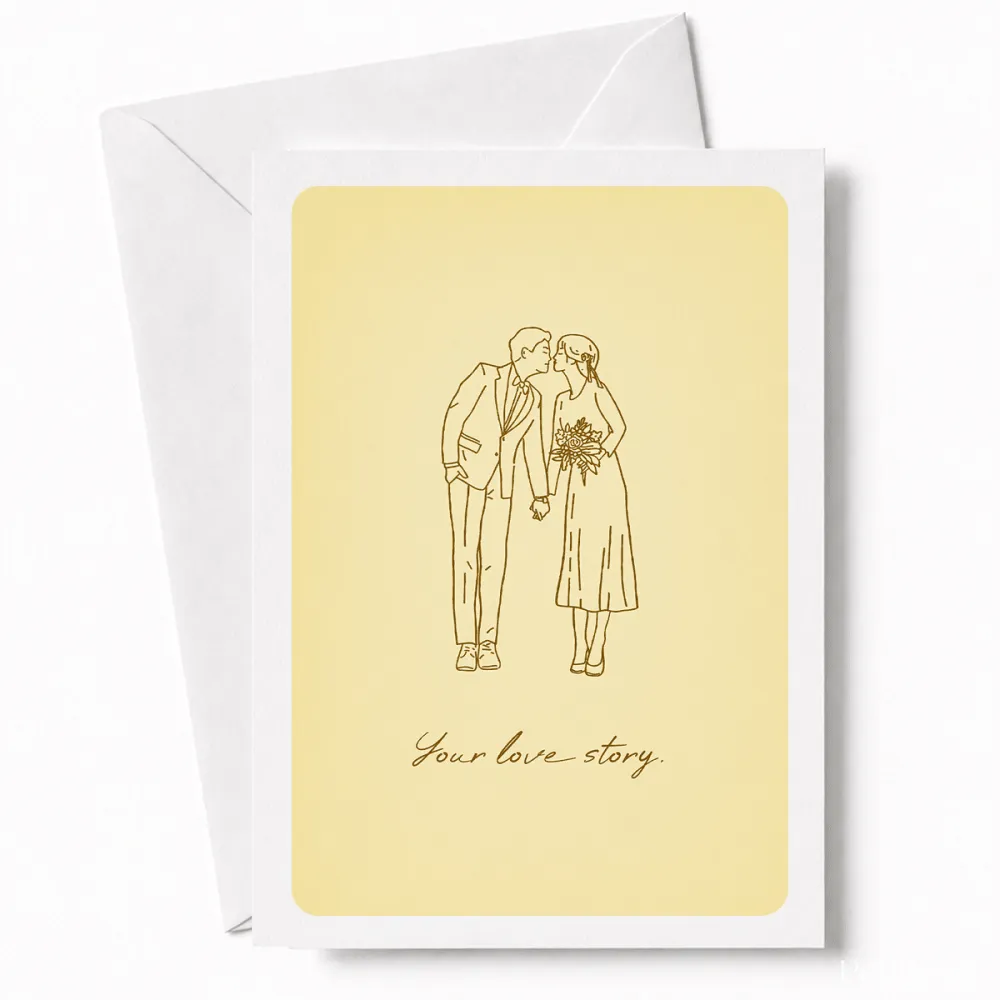 Your Love Story | Romantic Wedding Day Card - love story, wedding card, wedding day, romantic wedding, romantic wedding