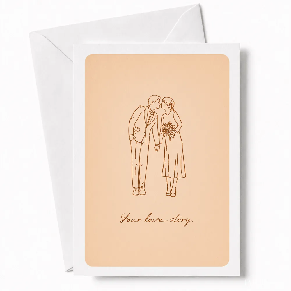 Your Love Story | Romantic Wedding Day Card - love story, wedding card, wedding day, romantic wedding, romantic wedding