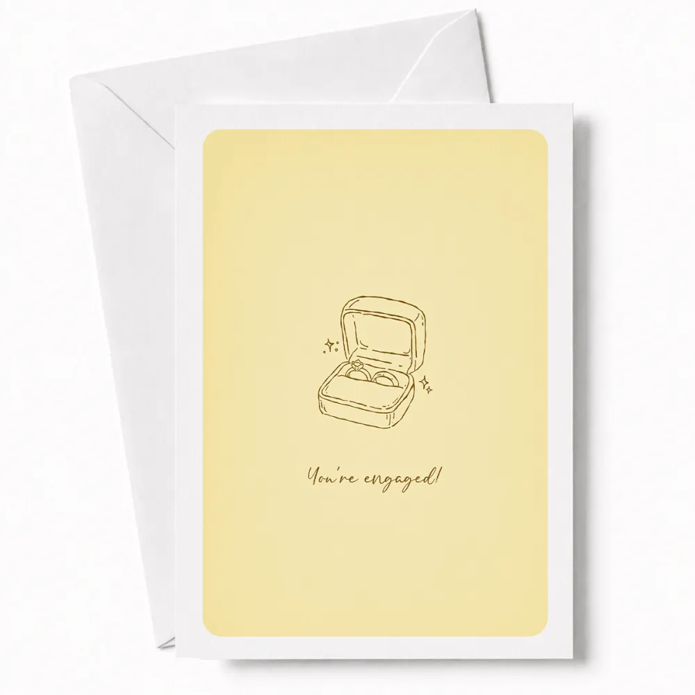 You’re Engaged! | Engagement Ring Card - engagement ring, open ring box, engagement ring card, engagement card, open