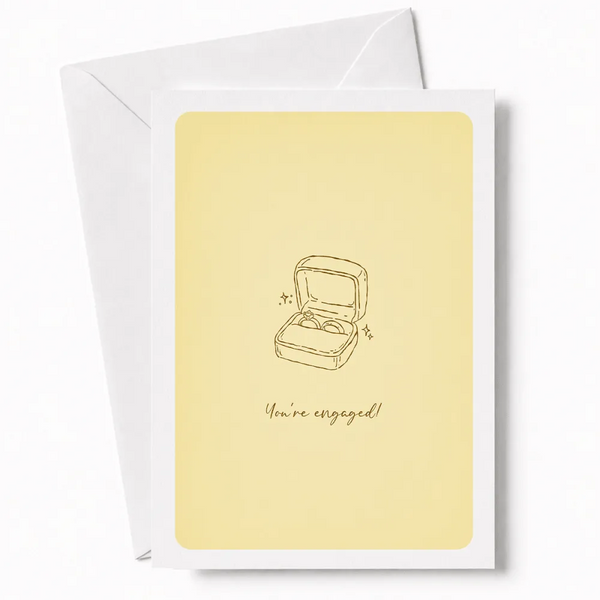 You’re Engaged! | Engagement Ring Card - engagement ring, open ring box, engagement ring card, engagement card, open