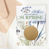 You’re Going to be an Auntie Scratch Card – Wildflower | Pregnancy Announcement - Greeting Card - Printarelle