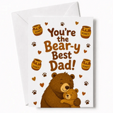 Handmade Greeting Card | Printarelle | The bear-y best wishes for a wonderful dad. This heart-warming design shows