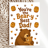 Handmade Greeting Card | Printarelle | The bear-y best wishes for a wonderful dad. This heart-warming design shows